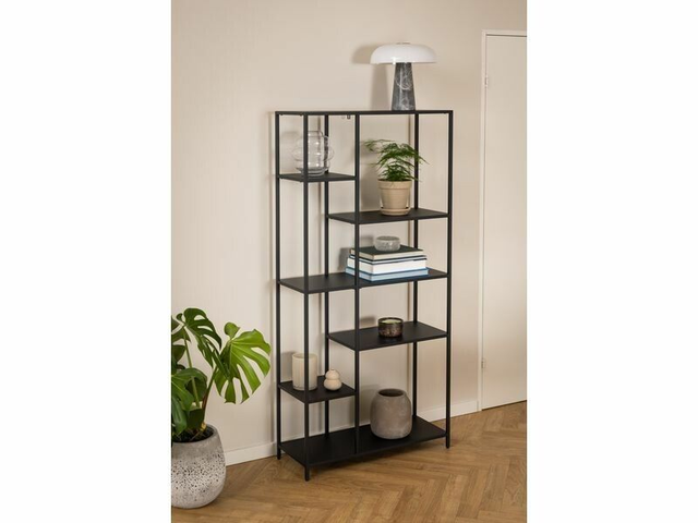 AC Design Étagère Newcastle 79,5 x 30 x 165 cm, Noir