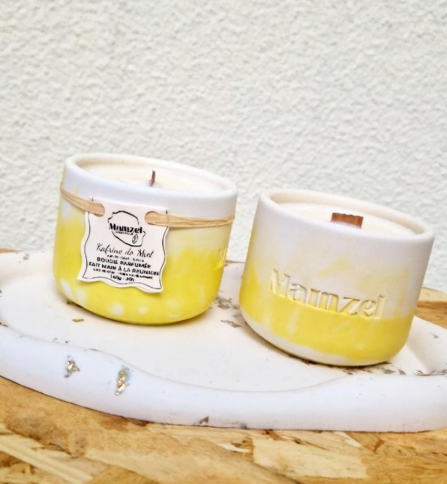 Bougie Végétale 130g - 25h - Vanille, Miel, Fève de Tonka