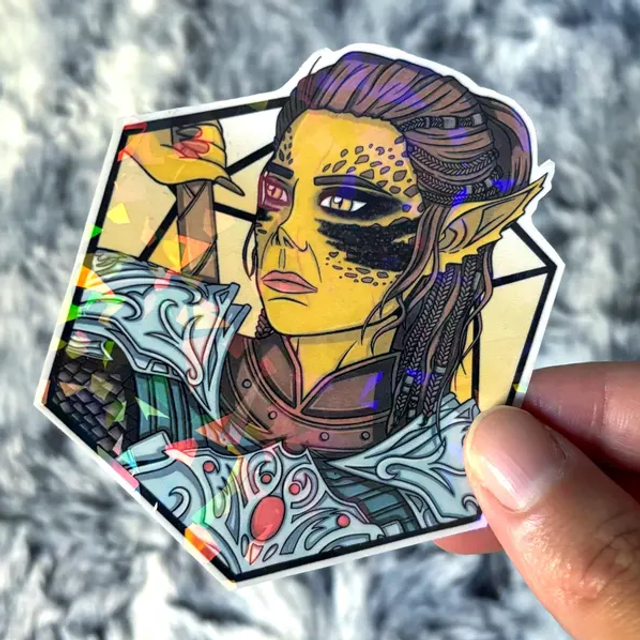 Lae'zel D20 Sticker - Baldur's Gate 3 Companion Collection