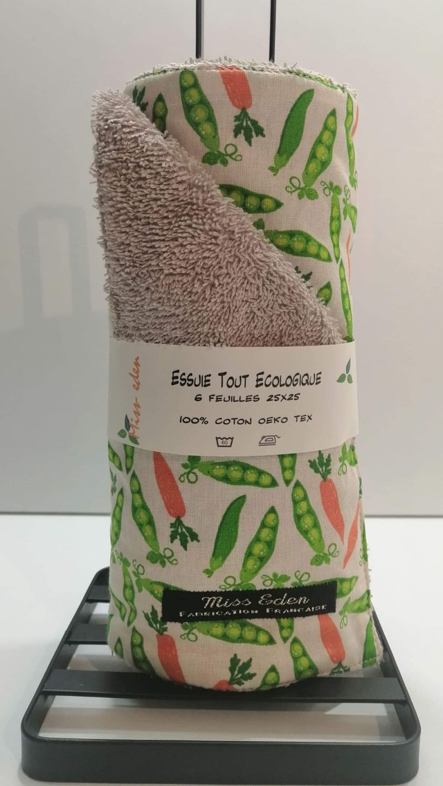 Rouleau Essuie Tout Petits Pois Carotte