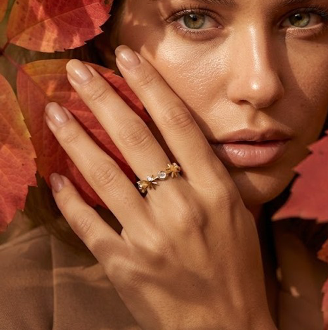 Bague étoiles et strass