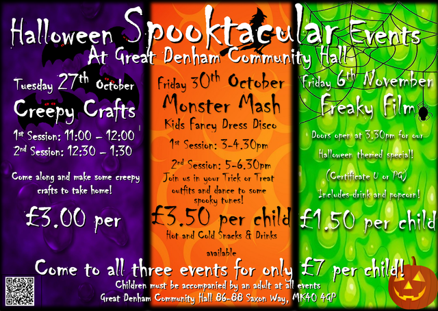 Halloween - All 3 Events (pick your time slot)