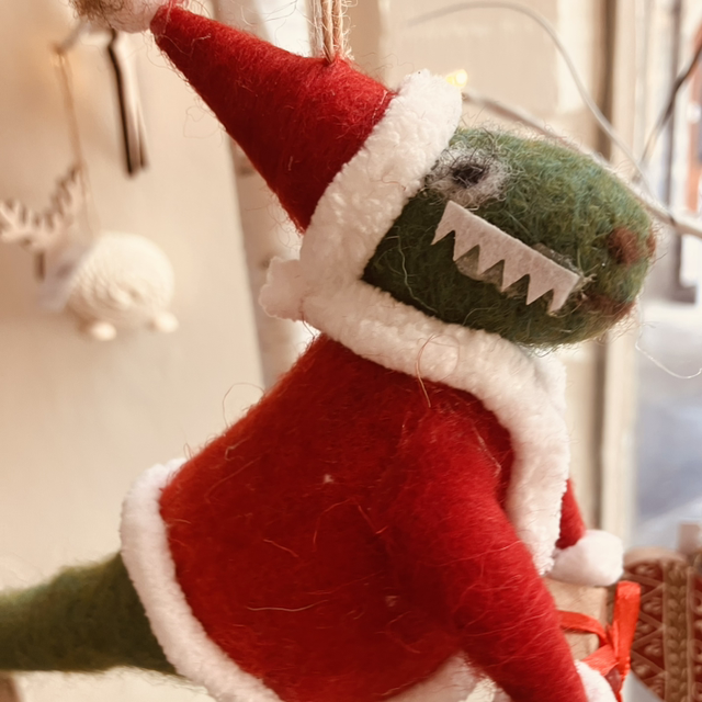 Felt Characters Christmas Dinosaur 