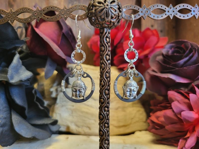 Boucles d'Oreilles Néo Circlips "Spirale d'Acier" Zen"