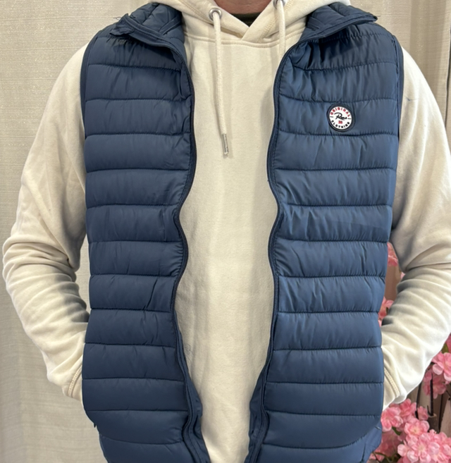 Doudoune sans manche bleu