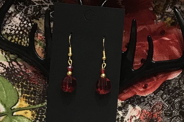 Red Dangling Earrings- RDE001