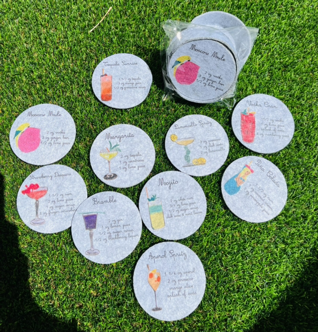 Sous verre en feutrine