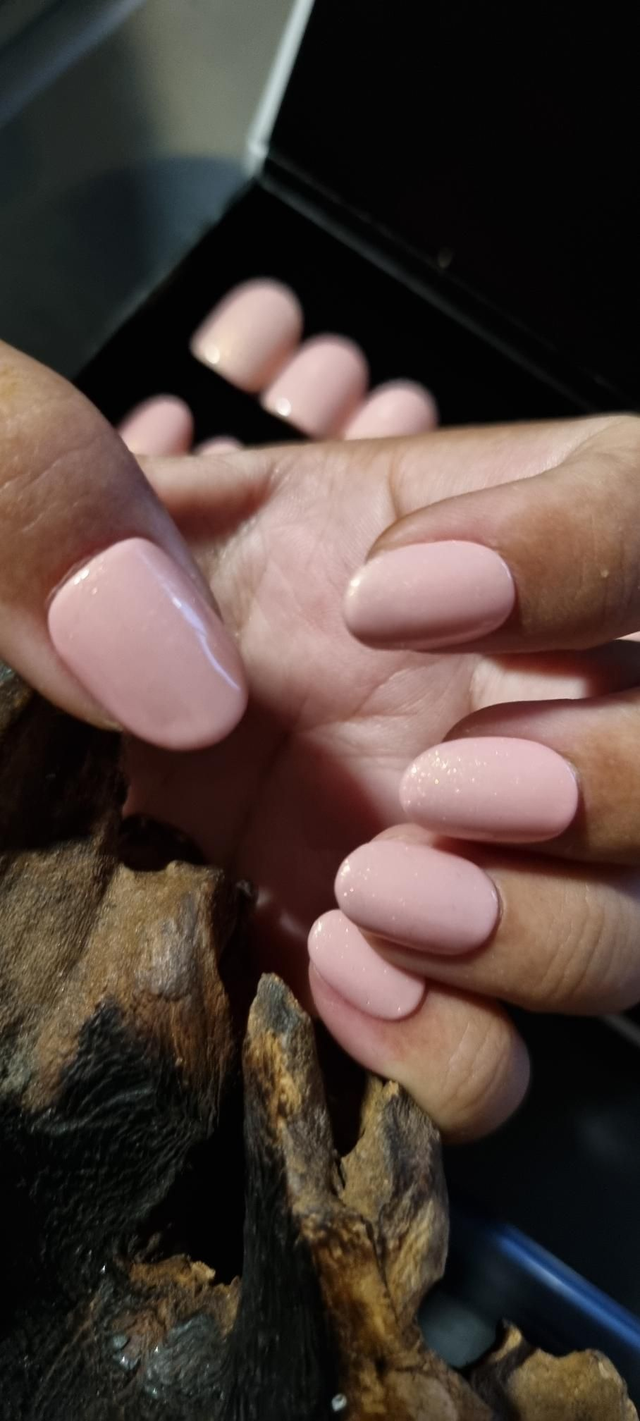 Peach gold nacre rond xs