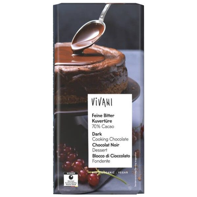 Vivani Feine Bitter Kuvertüre 150g Tafel