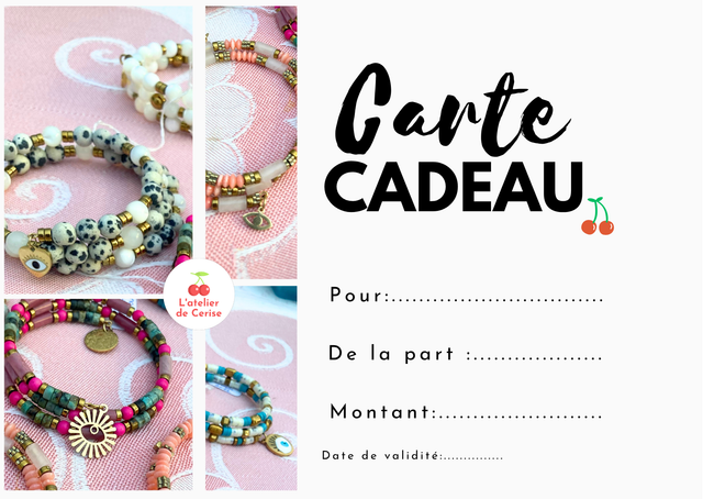 Carte Cadeau Bracelet Minéraux Jonc