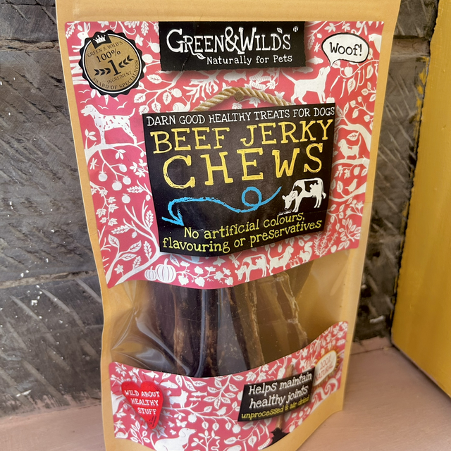Green & Wild’s Beef Jerky Chews 100g