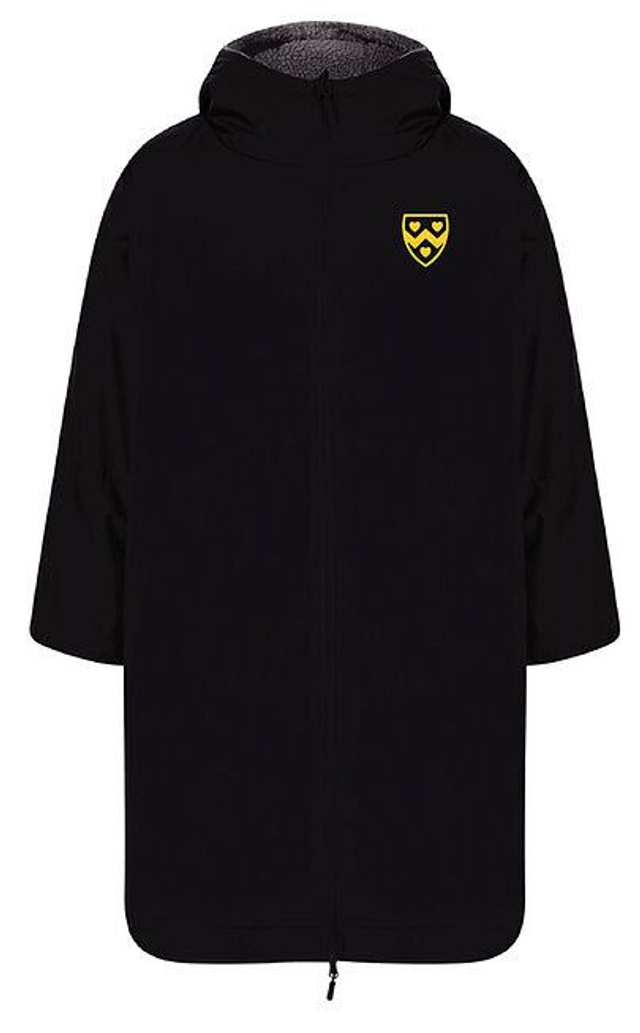 FOS Unisex Black All Weather Robe Yellow Crested