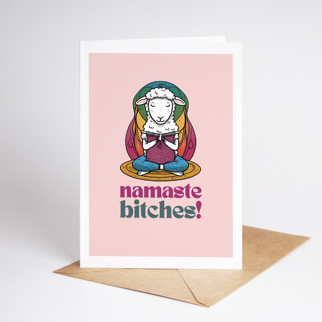 "Namaste Bitches" (A5 in Pink)