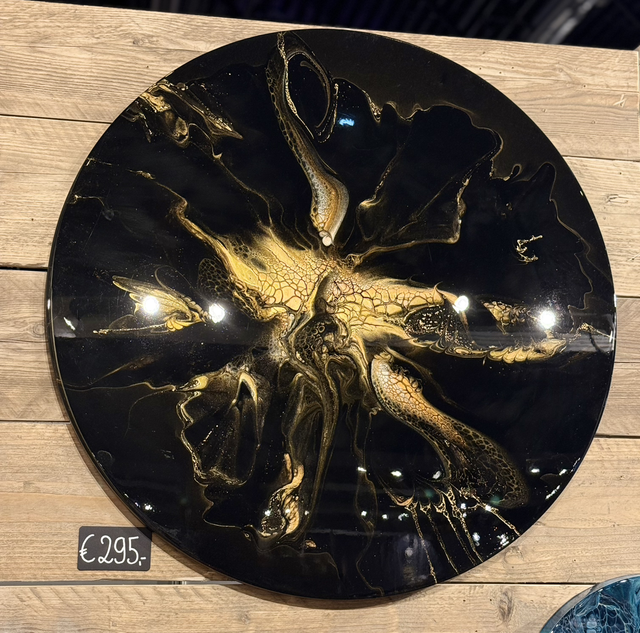 Houten canvas “Black Sun” 