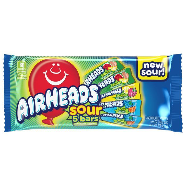 Airheads Assorted SOUR Bars 5 Pack