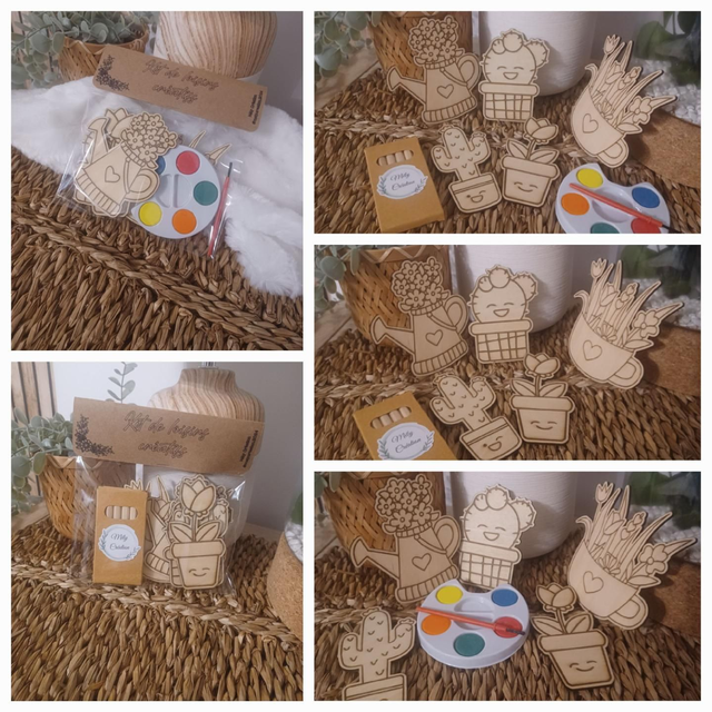 Kit Créatif en Bois – Thème Mon P’tit Jardin à Personnaliser