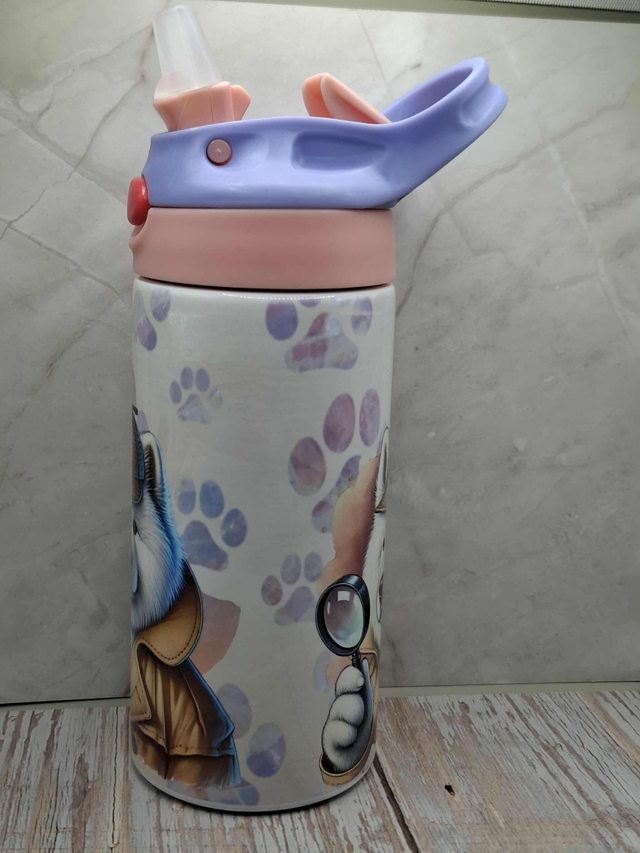 Gourde 350 ml samoyède détective