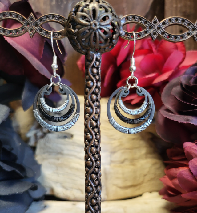 Boucles d&#039;oreilles Néo Circlips &quot;Spirale d&#039;Acier&quot;