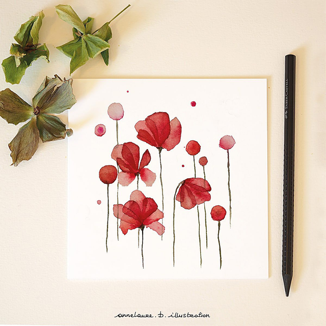 Carte &quot;Coquelicots&quot;