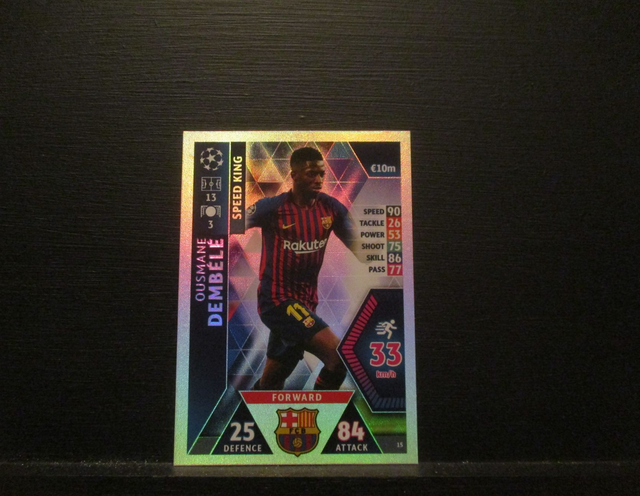 Ousmane Dembele - UEFA Champions League Match Attax 2018/19 Original Trading Card #15