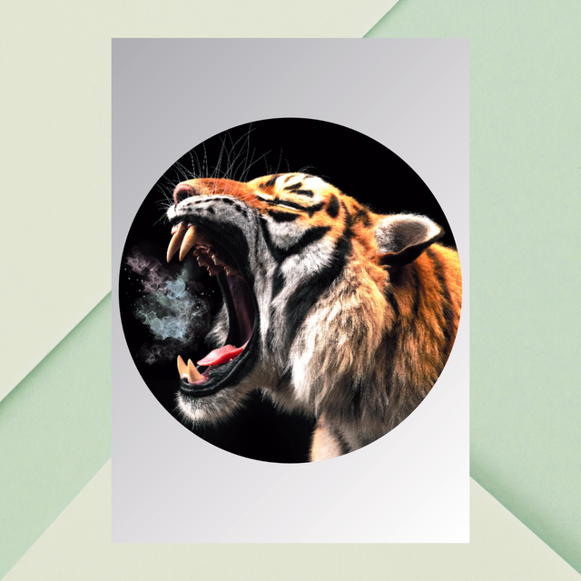 Impression Rugissement de Tigre - Décoration Murale Faune Sauvage / Tiger Roar Art Print - Wild Animal Wall Decor