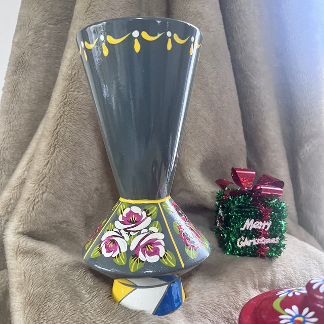 Quirky Hand Painted Canal Art Vase