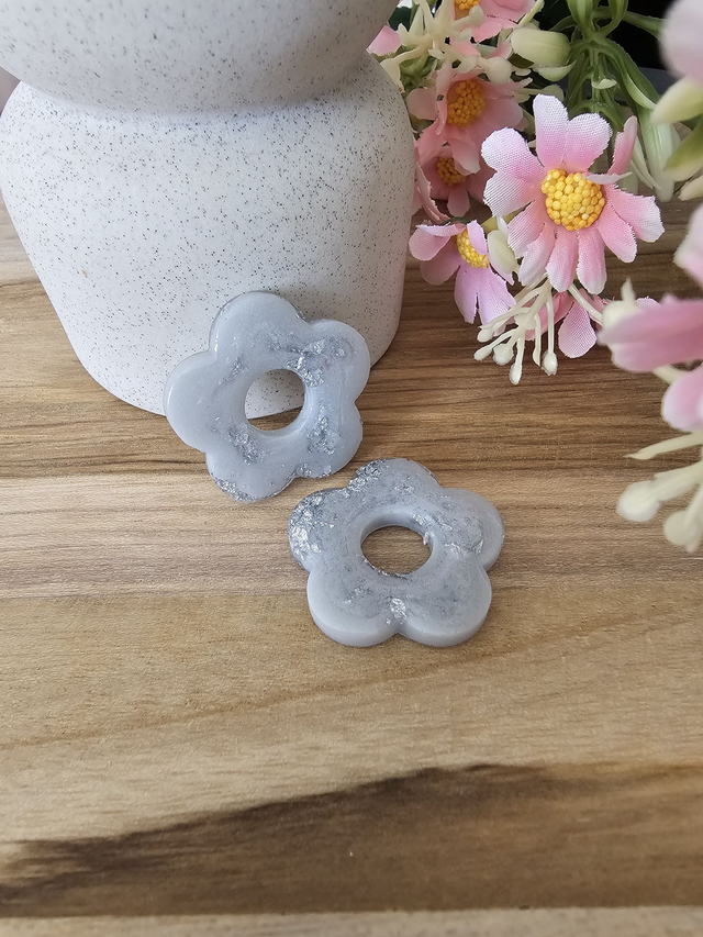 🏵️​FLOWER POP interchangeable Gris et Argent🏵️