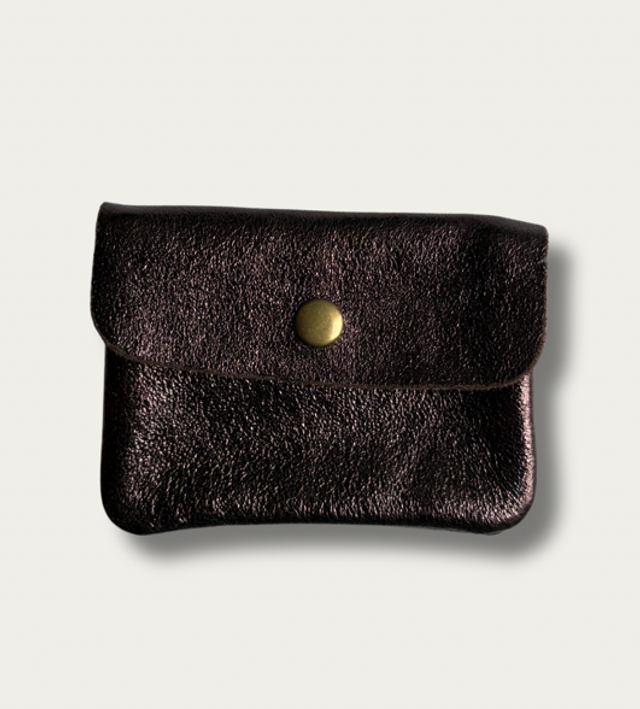 Italian Leather Coin Purse - Brown