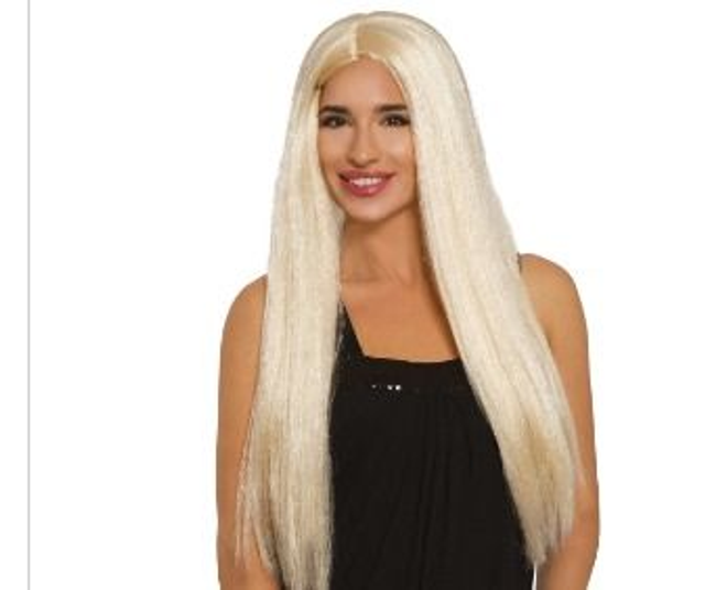 CARNEVALE , PARRUCCA BIONDA   LUNGA 