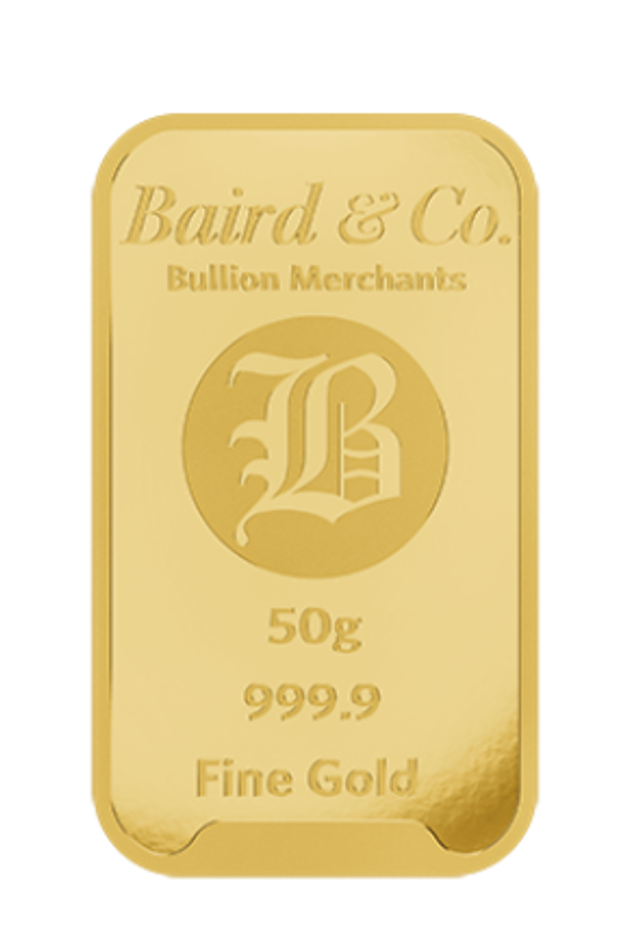 50gr MINTED Gold Bar .9999 Fine