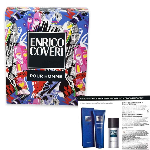 Enrico Coveri Coffret Pour Homme – Shower Gel 300 ml + Deo 150 ml