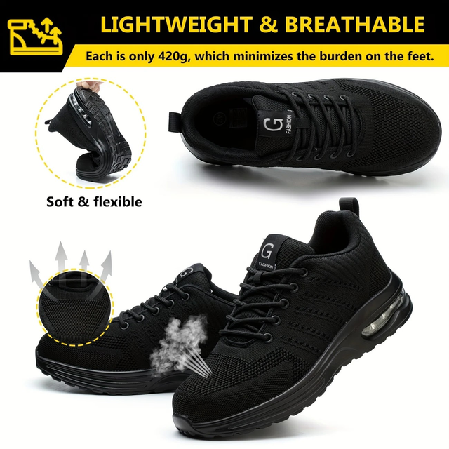 Men's Fashionable Steel-Toe Safety Shoes