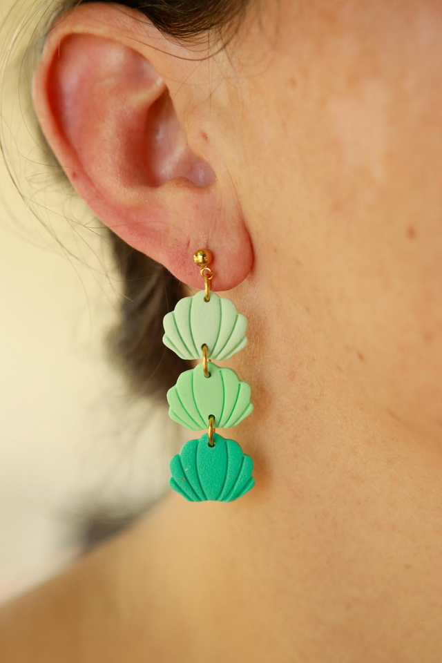 Collection Bord de Mer Coquillage triple vert