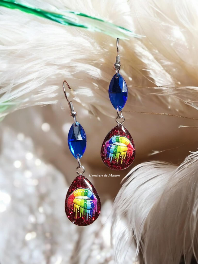 Boucle d&#039;oreille goutte Sarah  