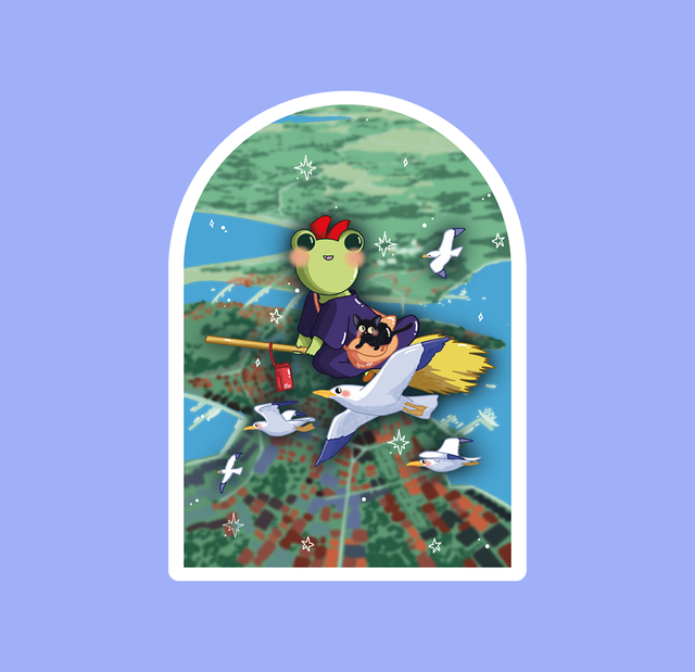 Kiki la petite sorcière - Ghibli - sticker