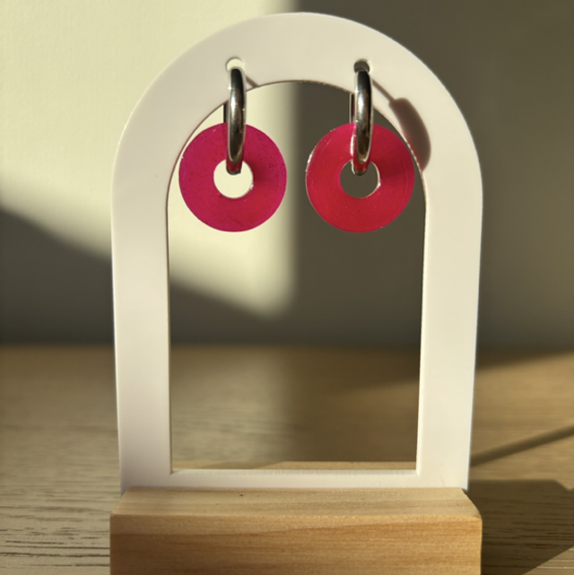 Pampilles argenté rose 