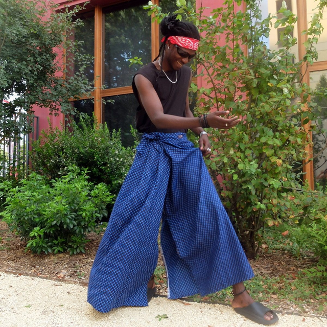 Pantalon drapé KOLDA – Coton wax – Imprimé au choix