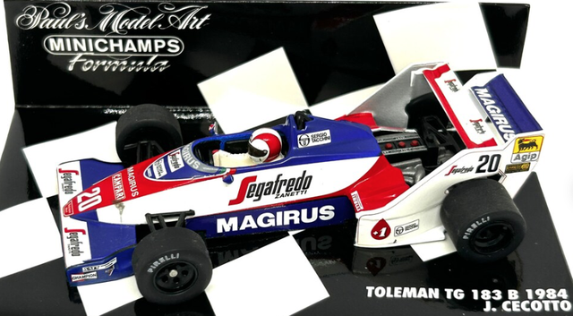 Toleman TG 184 J. Cecotto 1984 Minichamps 1:43 Formel 1