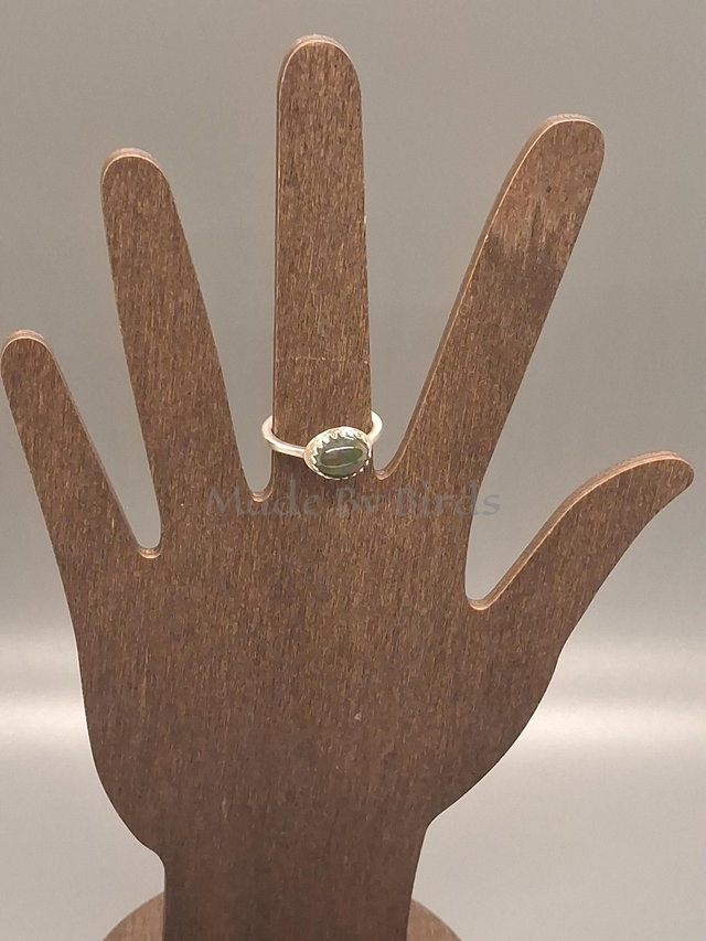 Fancy Jasper Sterling Silver Satin Finish Ring