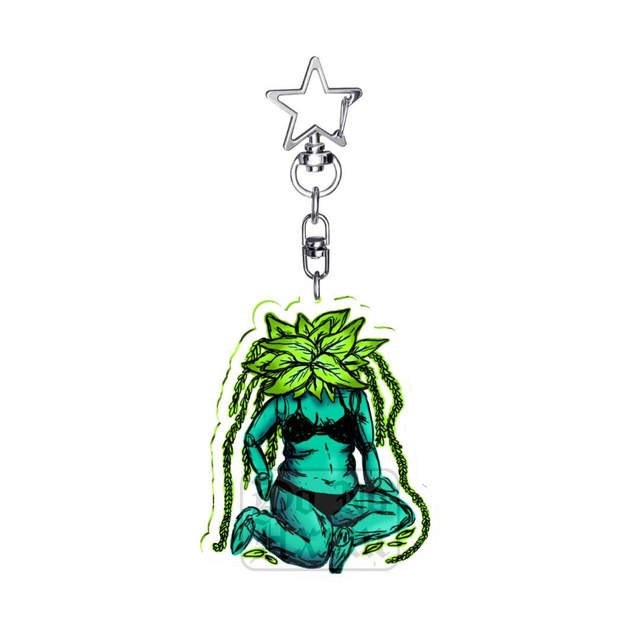 Flora Green Acrylic Keyring