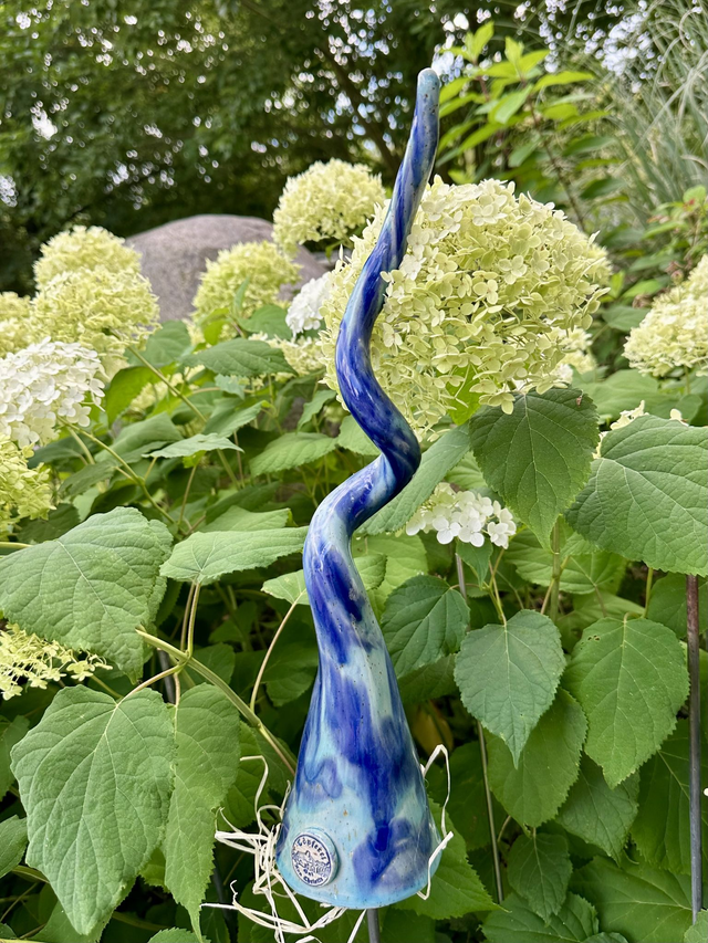Gartenspitze - Käferzipfel Blautöne 43 cm