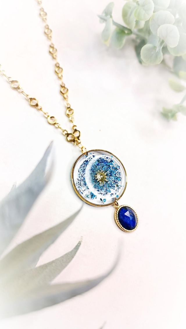 Collier sautoir ORINKO - Bleu électrique - Lapis Lazuli