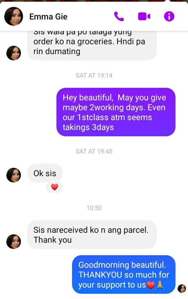 From Customer: Sister Emma Gie, NORTHAMPTON (July 2022)