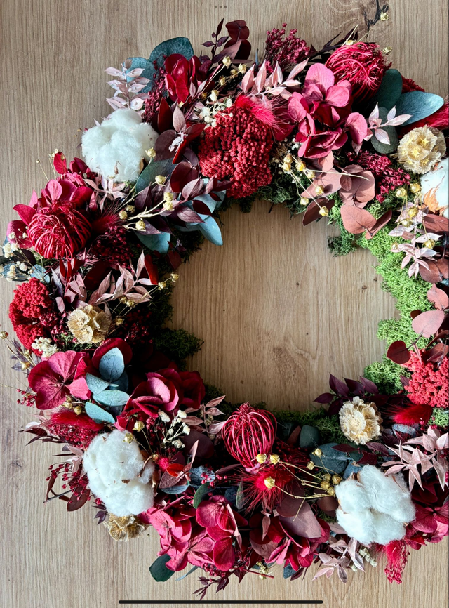 [VERFÜGBARES EINZELSTÜCK] Trockenblumenkranz (Ø 35cm)