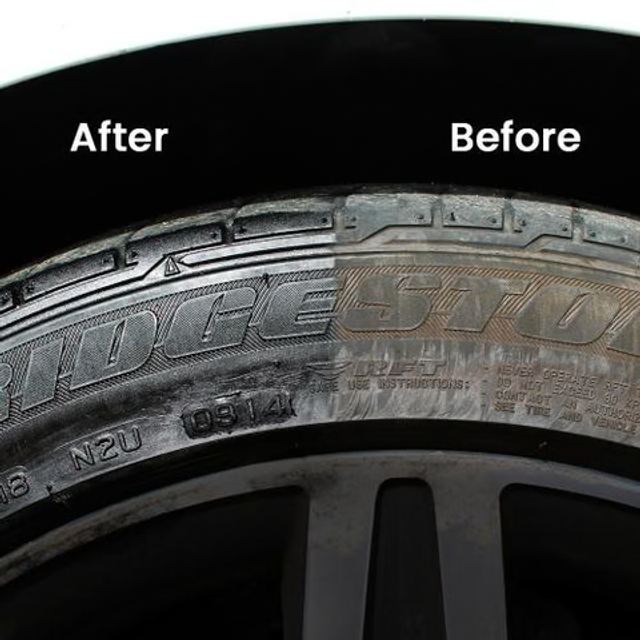 Tyre deep clean &amp; dressing