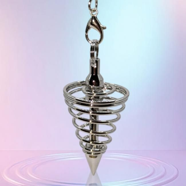 Pendule spirale "Chrome"