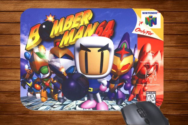 N64 Nintendo 64 Bomber Man 64 Printed Mouse Mat