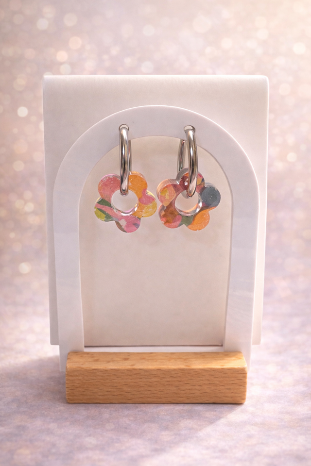 Fleurs avec dessin transfert