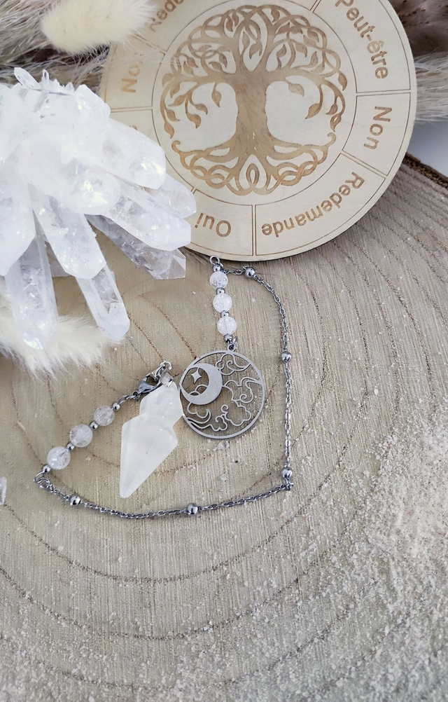 Pendule Divinatoire 2 en 1 Cristal de roche