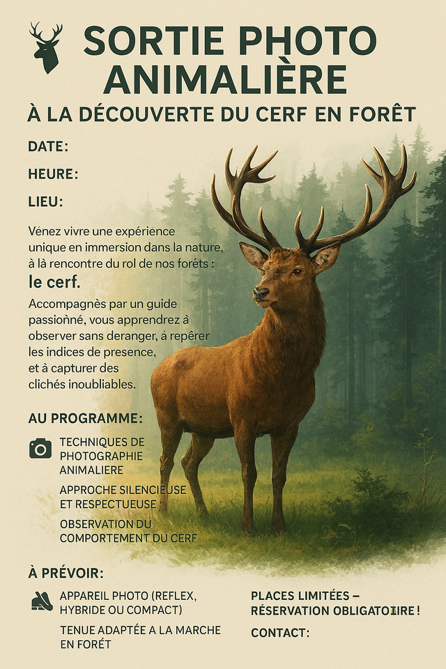 Sortie Photo Fôret Cerf